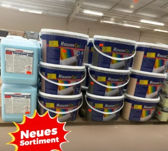 RaumColor Dispersions-Innenwandfarbe 5 Liter & Wilckens Tiefgrund