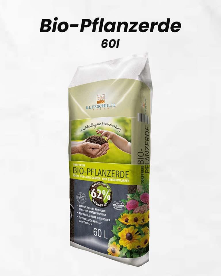Verpackung von 60 Litern Kleeschulte Bio-Pflanzenerde