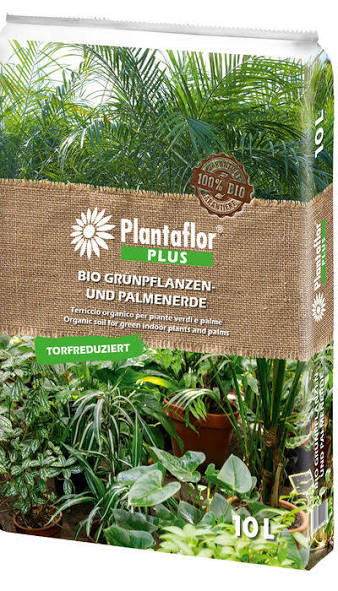 Plantaflor PLUS Bio Grünpflanzen- und Palmenerde (10 L)