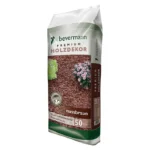 Sack mit 50 Litern Bevermann Premium Holzdekor Rindenmulch in der Farbe nussbraun